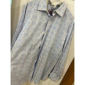 ROBERT GRAHAM BUTTON DOWN 100% COTTON 1XLT FLIP CUFF